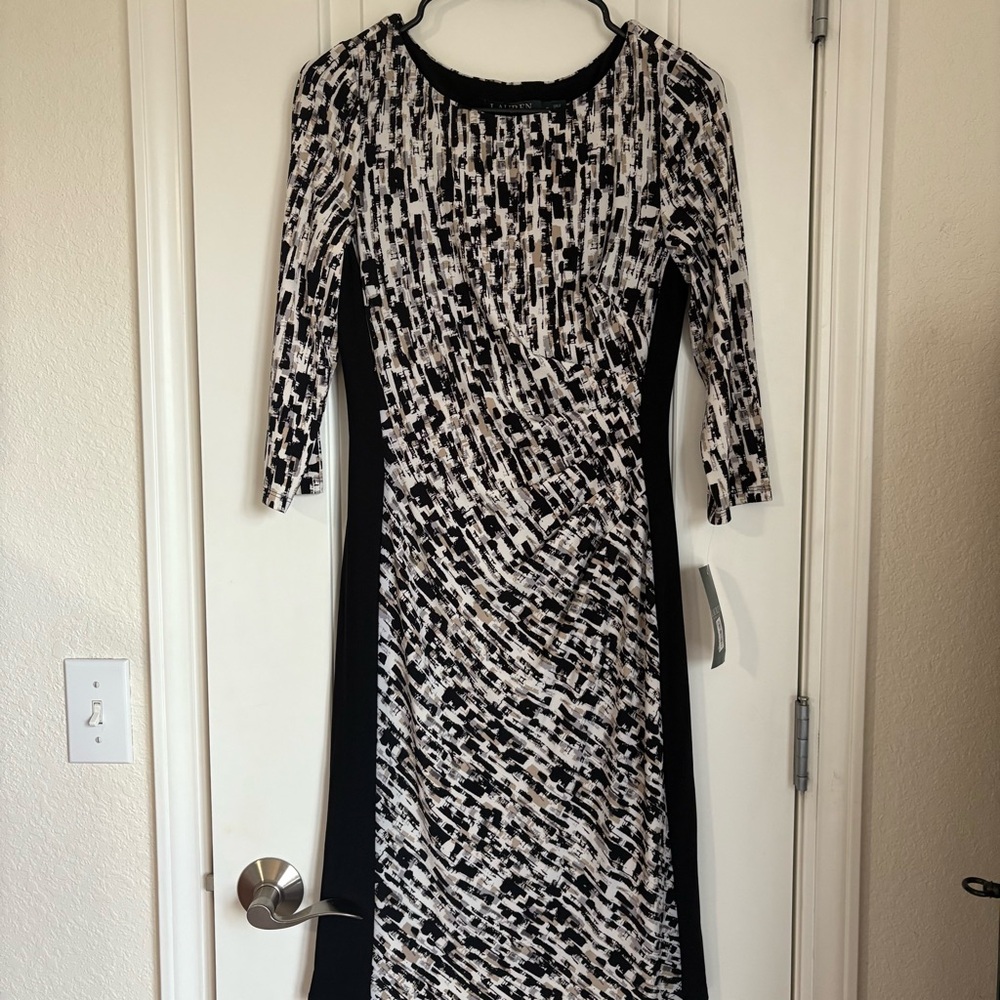 Lauren Ralph Lauren Women’s NWT Crosshatch Jersey Sheath Dress - Size 6